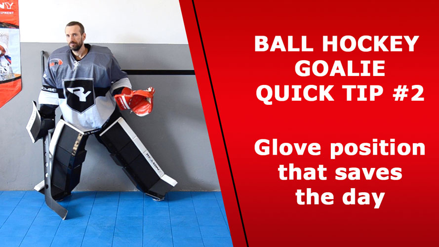 ball hockey goalie training glove position